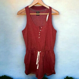 Far west boho western  romper burnt orange S